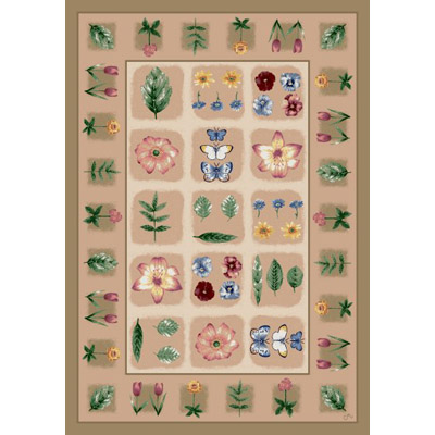 Milliken Milliken Botanical Floral 7473 / 201 5 X 8 Buff Area Rugs