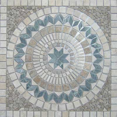 Stepco Stepco Kaldera Stone Medallions Light, Noce, Gold, Verde Tile  &