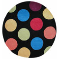 Nejad Rugs Nejad Rugs The Bright Collection 5 Round Dots Black Area Rugs
