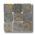 American Olean Tumbled Slate 6 X 6 China Multicolor Tile & Stone