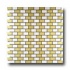 Metal Border Pure Metal Brick Mosaic 1 X 1 Oro Tile & Stone