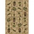 Central Oriental Palm Panel 2 X 4 Palm Panel Beige Area Rugs