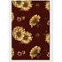 Couristan Lotus Garden 3 X 9 Runner Gerber Daisy Burgundy Area R