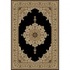 Central Oriental Infinity Medallion 6 X 10 Medallion Black Area