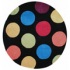 Nejad Rugs The Bright Collection 5 Round Dots Black Area Rugs
