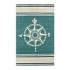 Nejad Rugs Classic Compass 5 X 8 Teal Area Rugs