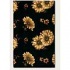 Couristan Lotus Garden 5 X 7 Gerber Daisy Black Area Rugs