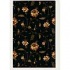 Couristan Lotus Garden 5 X 7 Kamala Scroll Black Area Rugs