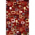 Kas Oriental Rugs. Inc. Tate Round 5 X 5 Tate Ruby Retro Frames