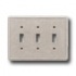 Questech Dorset Switch Plates - Travertine Triple